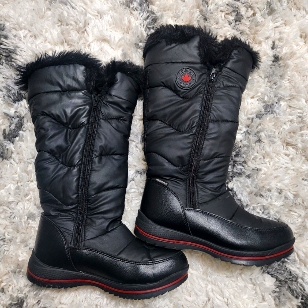 Cougar Canada Bistro Faux Fur Boots Black Size 8M